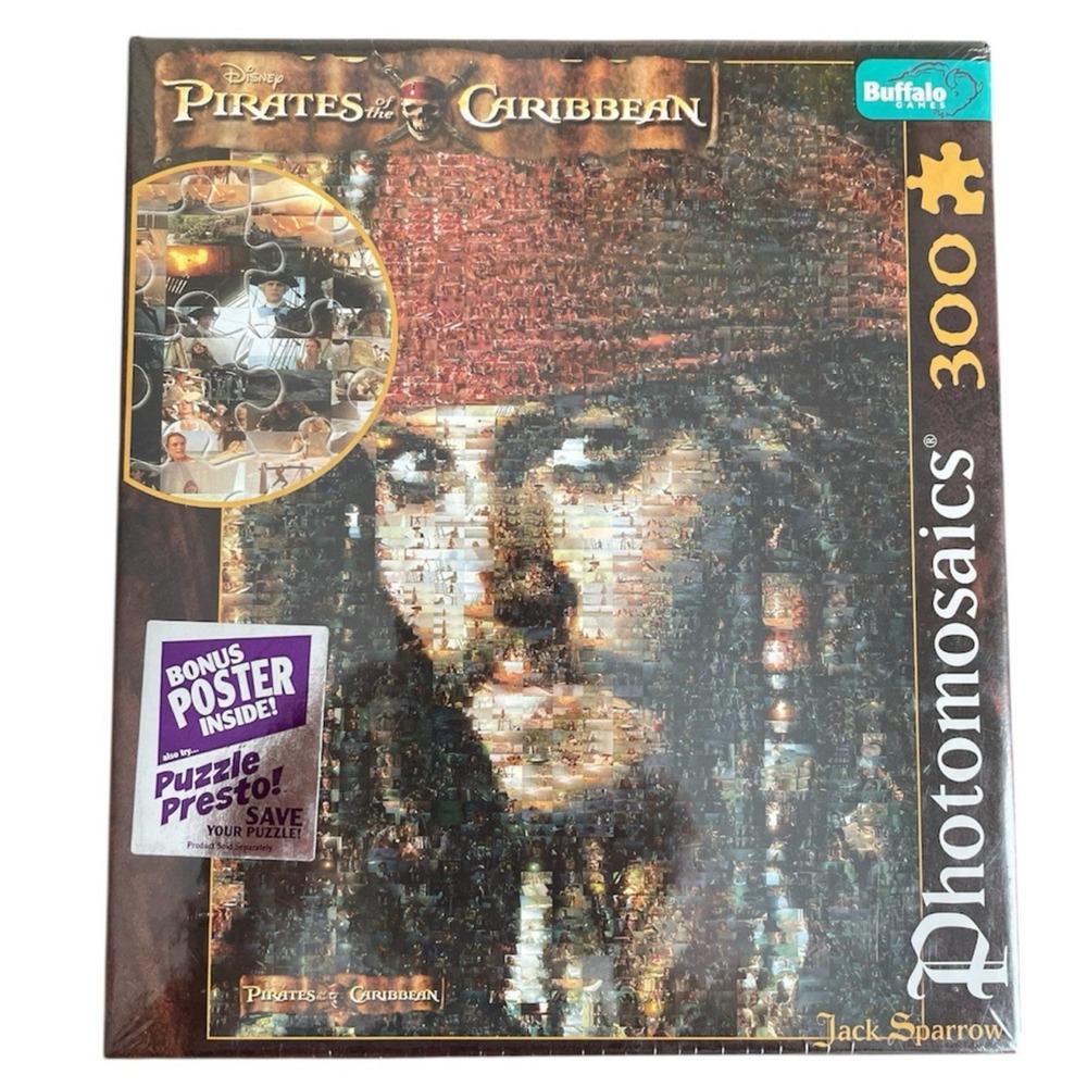 Disney Pirates of the Caribbean Photomosaics Jigsaw Puzzle Jack Sparrow 300 PCS